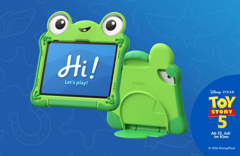 Disney-themed tablet accessories showcased on Lilypad in a stylized nature scene with character-inspired visuals.