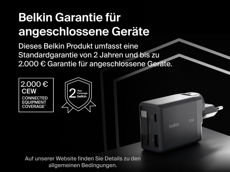 BoostCharge Pro 3-Port-GaN-Ladeger&auml;t (100&nbsp;W), das einen Laptop, ein Smartphone und eine Smartwatch gleichzeitig aufl&auml;dt, wobei die Leistung intelligent auf drei Anschl&uuml;sse verteilt wird&nbsp;&ndash; mit 60&nbsp;W, 22&nbsp;W und 18&nbsp;W.