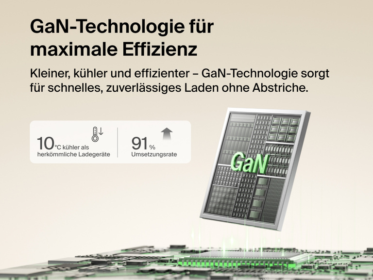 Das Belkin UltraCharge GaN-Ladeger&auml;t (45&nbsp;W) mit einziehbarem Kabel ist sicher an eine Wandsteckdose angeschlossen, um zuverl&auml;ssiges Schnellladen zu erm&ouml;glichen