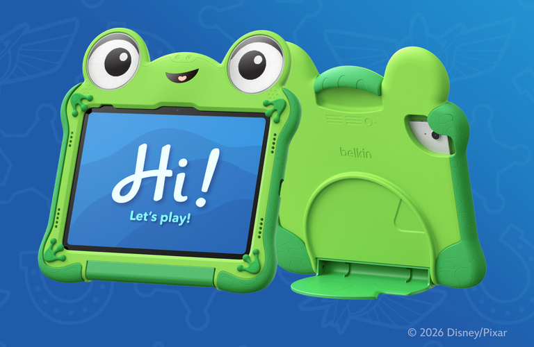 Disney-themed tablet accessories showcased on Lilypad in a stylized nature scene with character-inspired visuals.