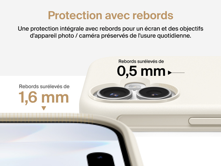 Coque de protection Belkin ScreenForce Protect Series pour iPhone 17 avec rebords et protection anti-impacts de chutes de moins de 4&nbsp;m.