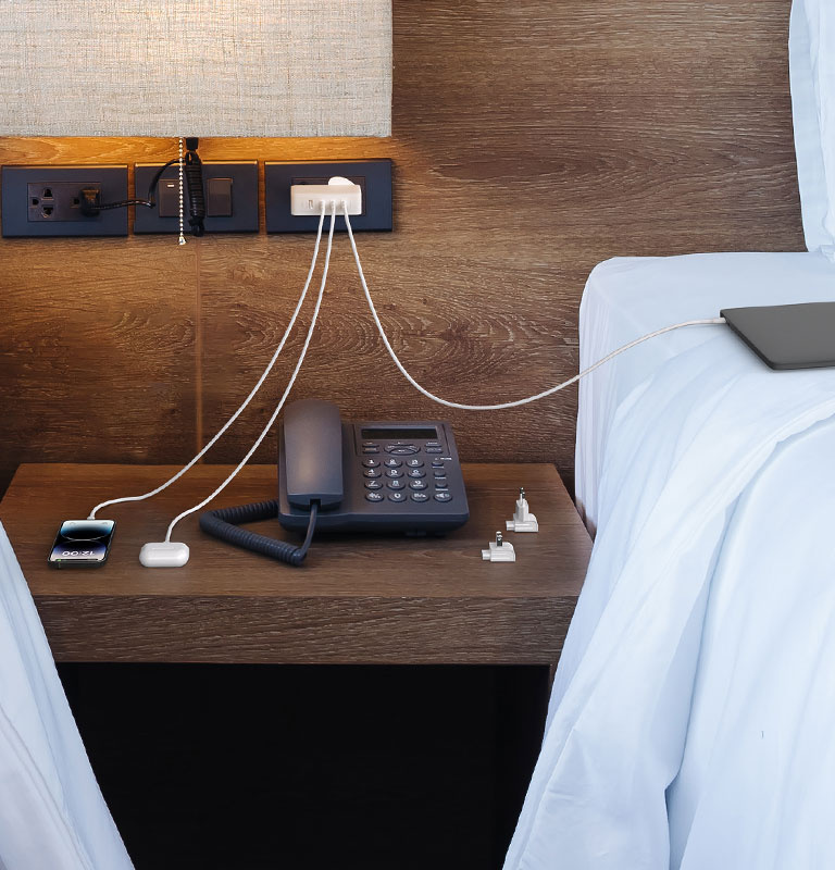 Mantén llena la batería de tus dispositivos dondequiera que vayas con el cargador de pared GaN con 4 puertos de 140 W de Belkin.