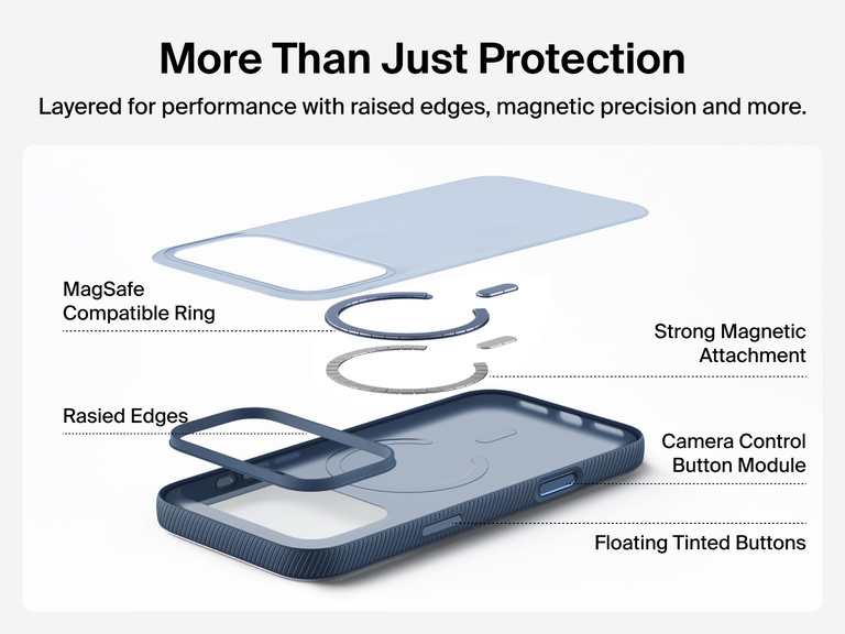 Belkin SheerForce Grip Series Case for iPhone 17 supports MagSafe and Qi2 wireless charging with strong magnetic alignment.