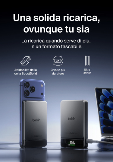 Una ricarica solida, ovunque tu sia, con soluzioni di ricarica portatile