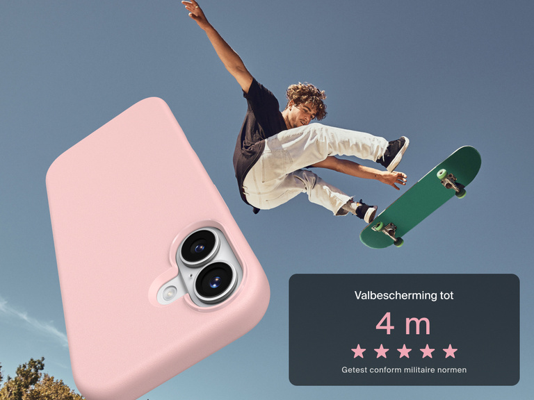 Belkin ScreenForce Protect-hoesje voor de iPhone 17, met opstaande randen en valbescherming conform militaire normen, tot 4 m.