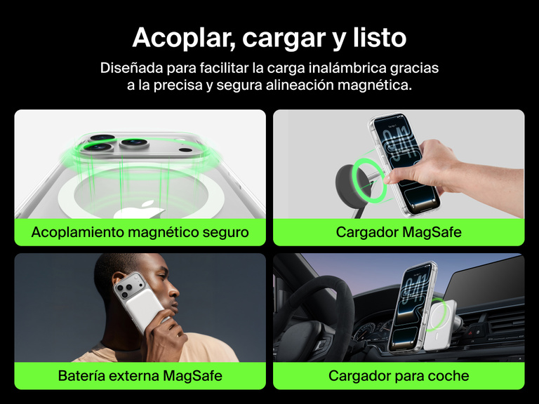 Belkin SheerForce Clear Series Case for iPhone 17 supports MagSafe accessories with strong magnetic attachment for chargers, power banks, and car mounts.