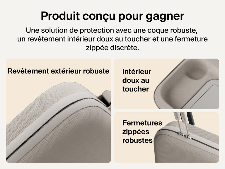 Belkin Gaming Charging Case Pro for Nintendo Switch 2 shown with tough outer shell, soft protective interior, and heavy-duty low-profile zippers for durable travel protection.