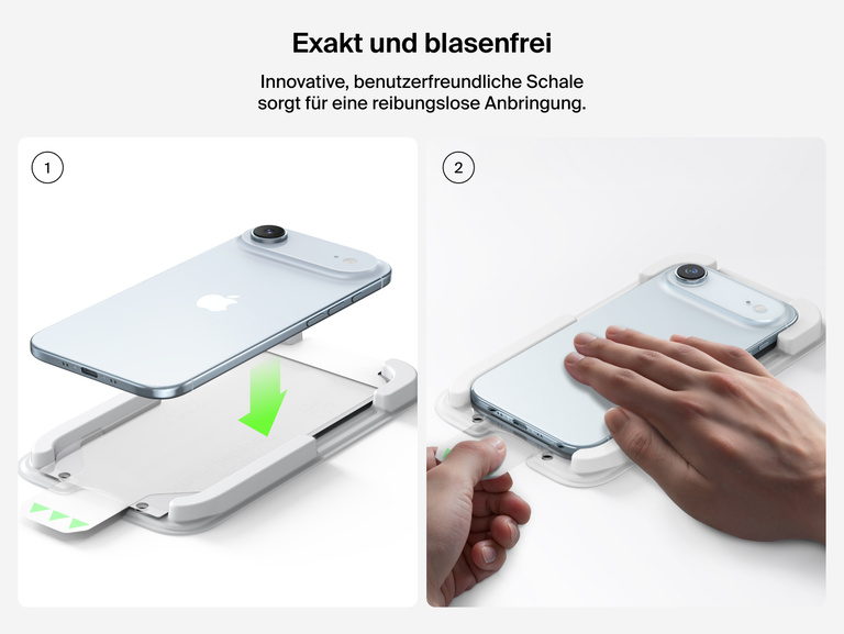 Belkin ScreenForce InvisiGlass Screen Protector with precise, bubble-free installation using easy alignment tray.