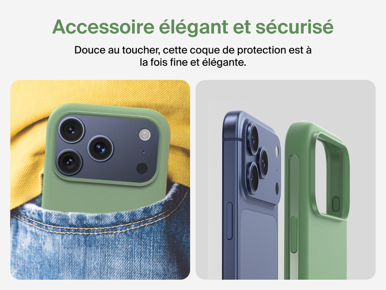Coque de protection Belkin ScreenForce Protect&nbsp;Series pour iPhone&nbsp;17 avec bouton de contr&ocirc;le r&eacute;actif pour l'appareil photo et design en couches pour une protection durable, pr&eacute;cise et magn&eacute;tique.