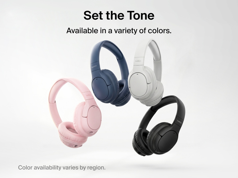 SoundForm Play Active Noise Cancelling Headphones for Kids shown together in multiple available colors