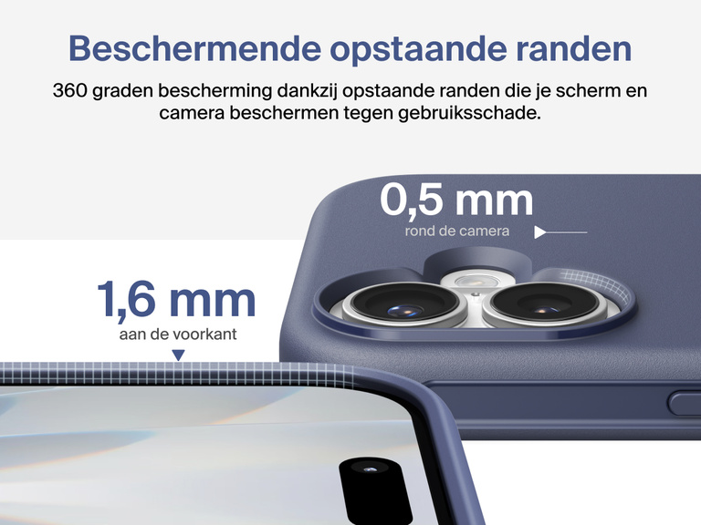 Belkin ScreenForce Protect-hoesje voor de iPhone 17, met opstaande randen en valbescherming conform militaire normen, tot 4 m.