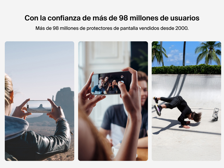 Belkin ScreenForce InvisiGlass Screen Protector trusted by over 81 million users worldwide for durable iPhone protection.