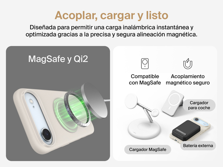 La funda SheerForce Protect Series para iPhone 17 de Belkin cuenta con bordes realzados para preservar efizcamente la pantalla y las lentes de la c&aacute;mara y su dise&ntilde;o no obstaculiza la carga magn&eacute;tica inal&aacute;mbrica.