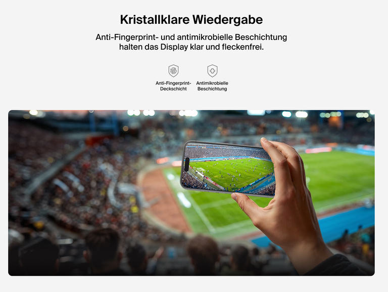 Belkin ScreenForce InvisiGlass Displayschutz mit Anti-Fingerprint-Beschichtung sorgt f&uuml;r einen kristallklaren Bildschirm.