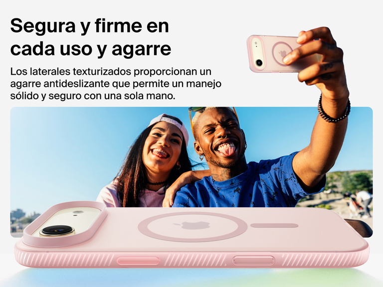 Belkin SheerForce Grip Series Case for iPhone 17 with military-grade drop protection and textured non-slip grip.