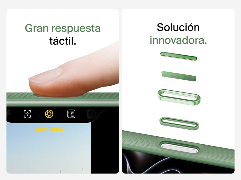 Belkin SheerForce Grip Series Case for iPhone 17 with MagSafe ring, raised edges, and floating tinted buttons for precision protection.