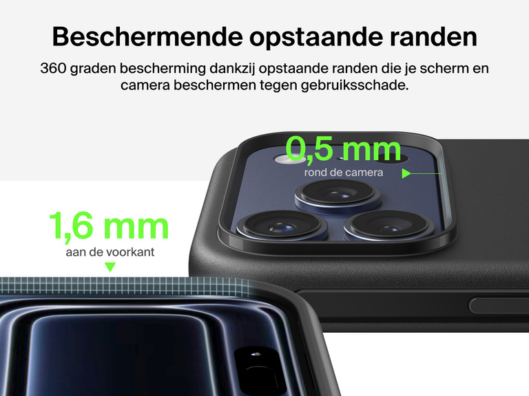 Belkin ScreenForce Protect-hoesje voor de iPhone 17, met opstaande randen en valbescherming conform militaire normen, tot 4 m.