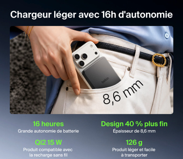 Ne soyez jamais &agrave; court de batterie gr&acirc;ce &agrave; nos accessoires de recharge portables