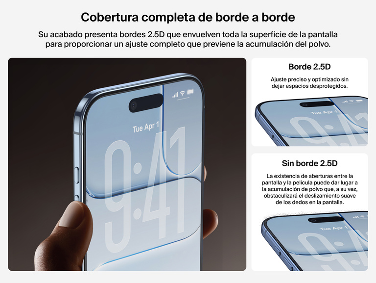 Belkin ScreenForce InvisiGlass Screen Protector with seamless 2.5D edge-to-edge coverage for a smooth, dust-free fit.