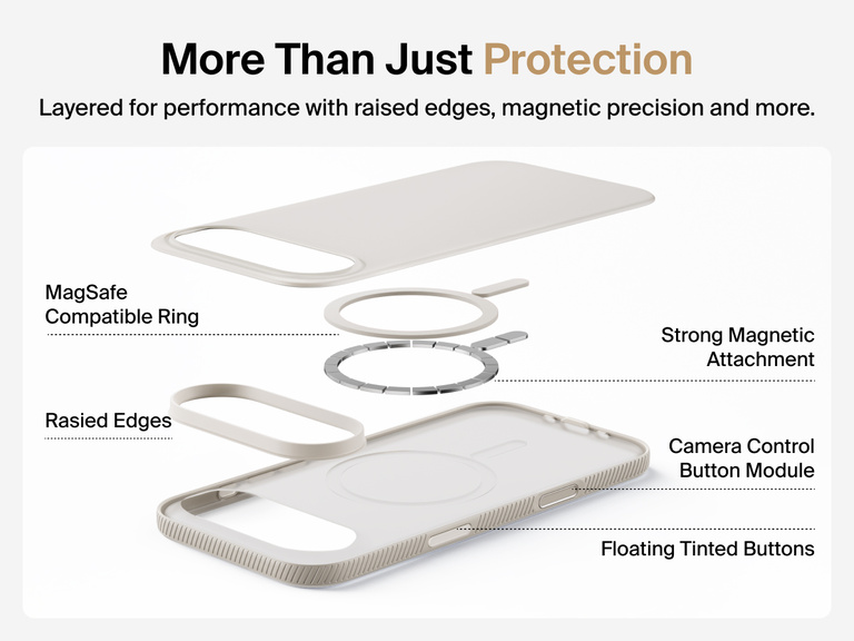 Belkin SheerForce Grip Series Case for iPhone 17 supports MagSafe and Qi2 wireless charging with strong magnetic alignment.