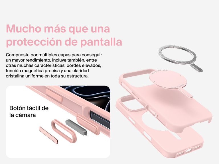 La funda SheerForce Protect Series de Belkin para iPhone 17 es compatible con MagSafe y Qi2 para proporcionar un potente acoplamiento magn&eacute;tico con cargadores y otros accesorios.