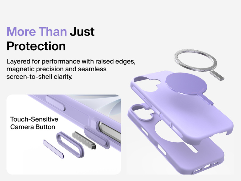 Belkin ScreenForce Protect Series Case for iPhone 17 with MagSafe and Qi2 compatibility for strong magnetic attachment to chargers and accessories.
