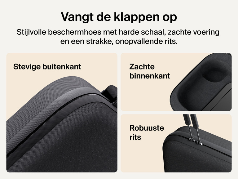 Belkin Gaming Charging Case Pro for Nintendo Switch 2 shown with tough outer shell, soft protective interior, and heavy-duty low-profile zippers for durable travel protection.