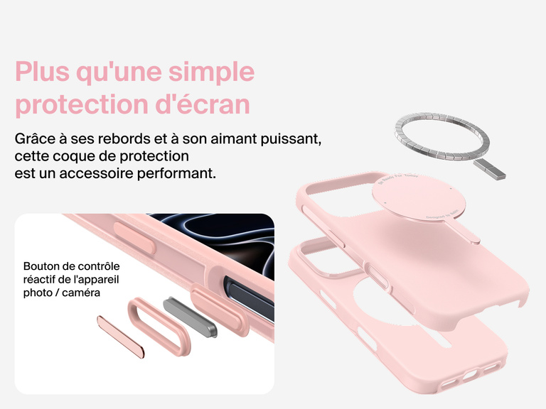 Belkin ScreenForce Protect Series Case for iPhone 17 with MagSafe and Qi2 compatibility for strong magnetic attachment to chargers and accessories.