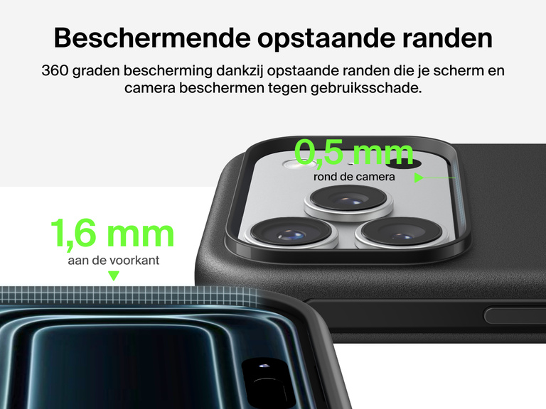 Belkin ScreenForce Protect-hoesje voor de iPhone 17, met opstaande randen en valbescherming conform militaire normen, tot 4 m.