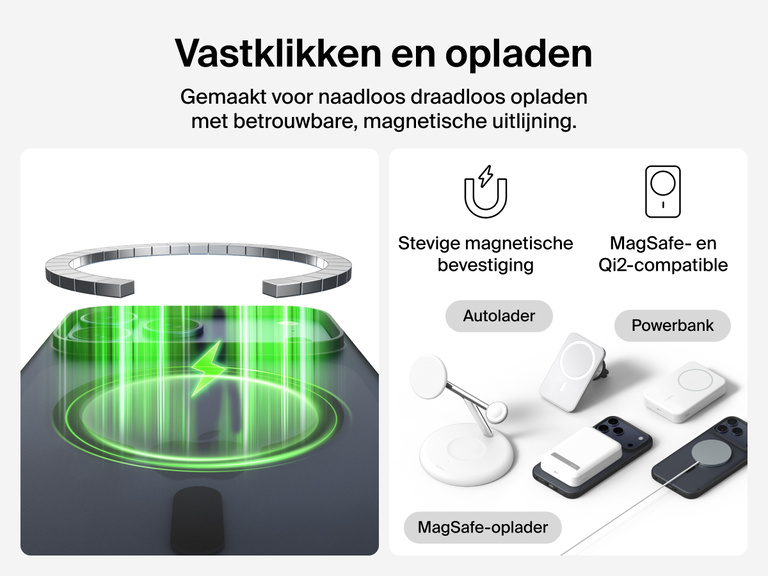 Close-up of Belkin SheerForce Grip Series Case for iPhone 17 with textured edges for secure, comfortable handling.