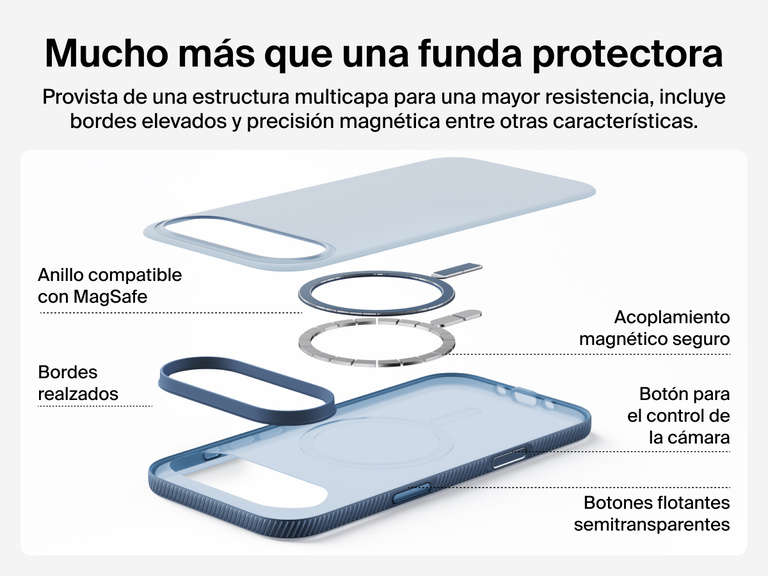 Belkin SheerForce Grip Series Case for iPhone 17 supports MagSafe and Qi2 wireless charging with strong magnetic alignment.