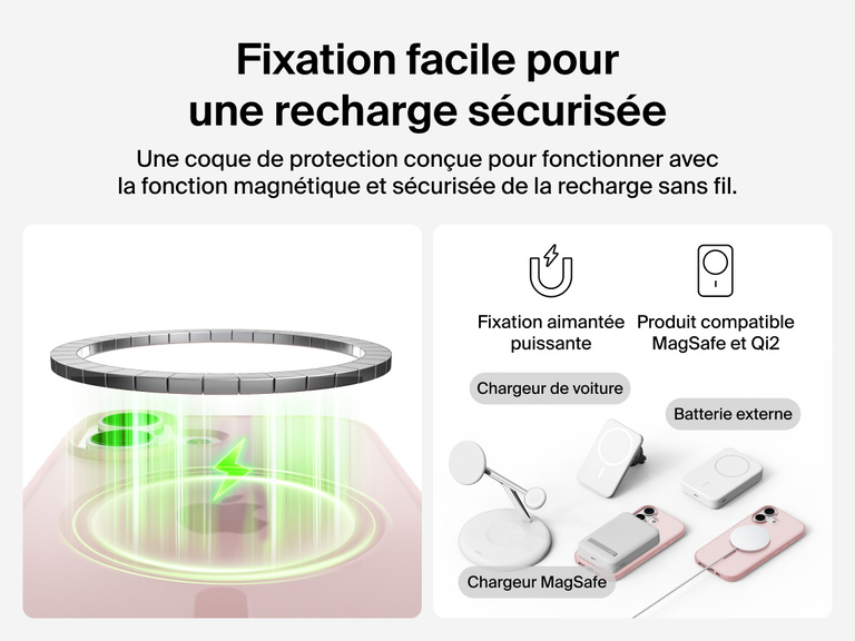 Close-up of Belkin SheerForce Grip Series Case for iPhone 17 with textured edges for secure, comfortable handling.
