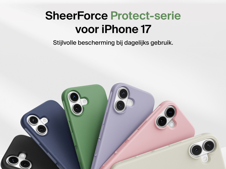Dun en duurzaam Belkin ScreenForce Protect-hoesje voor dagelijkse bescherming van je iPhone 17.