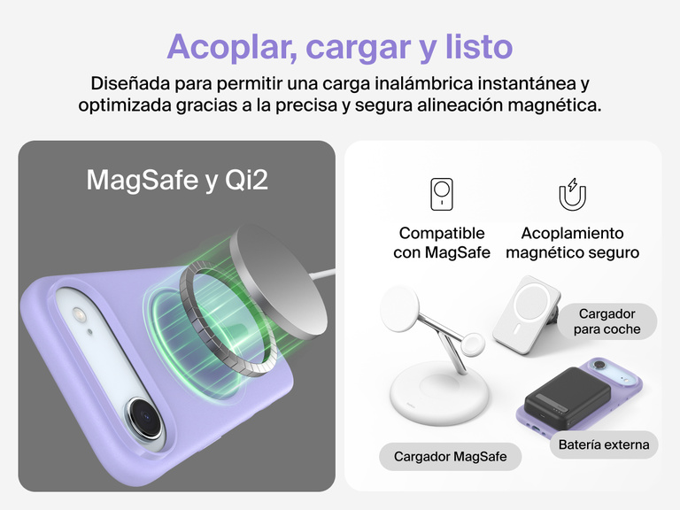 La funda SheerForce Protect Series para iPhone 17 de Belkin cuenta con bordes realzados para preservar efizcamente la pantalla y las lentes de la c&aacute;mara y su dise&ntilde;o no obstaculiza la carga magn&eacute;tica inal&aacute;mbrica.