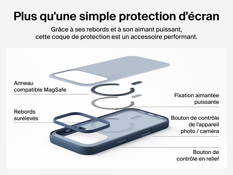 Belkin SheerForce Grip Series Case for iPhone 17 supports MagSafe and Qi2 wireless charging with strong magnetic alignment.