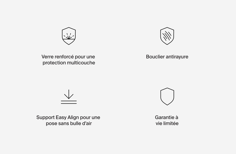 Protecteur d’écran avec traitement TemperedGlass pour iPhone 15