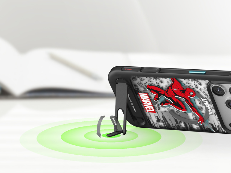 Belkin SheerForce Grip Series Case for iPhone 17 with slim translucent design and soft-touch finish for a comfortable grip.