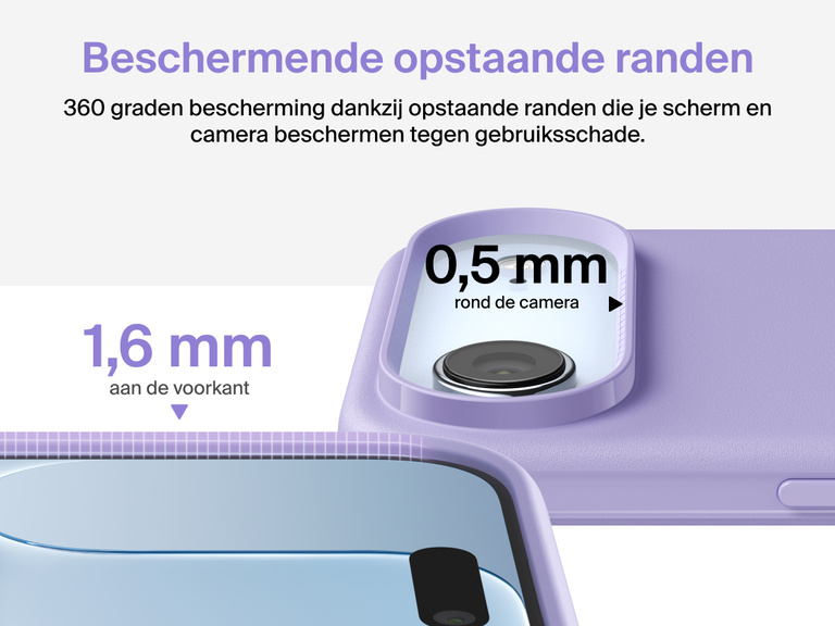 Belkin ScreenForce Protect-hoesje voor de iPhone 17, met opstaande randen en valbescherming conform militaire normen tot 4 m.