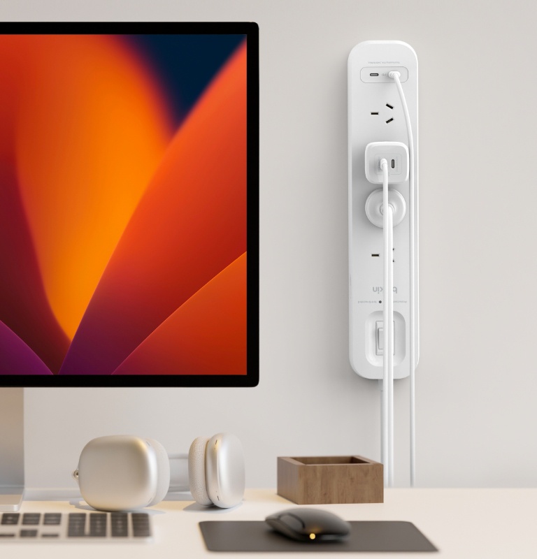 Belkin 4-Outlet Surge Protector Power Strip, Wall-Mountable with 4 AC Outlets, 6.6ft/2M Power Cord, & LED Indicator Light - 2 USB-C Ports w/ 30W Power Delivery Fast Charging - 525 Joules of Protection  