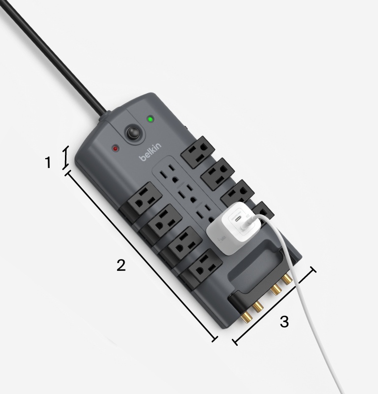 Power multiple devices with our 12-Outlet Surge Protector Power Strip.