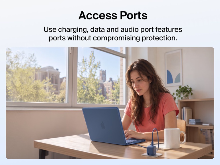 Access Ports: use charging, data, and audio ports without compromising protection