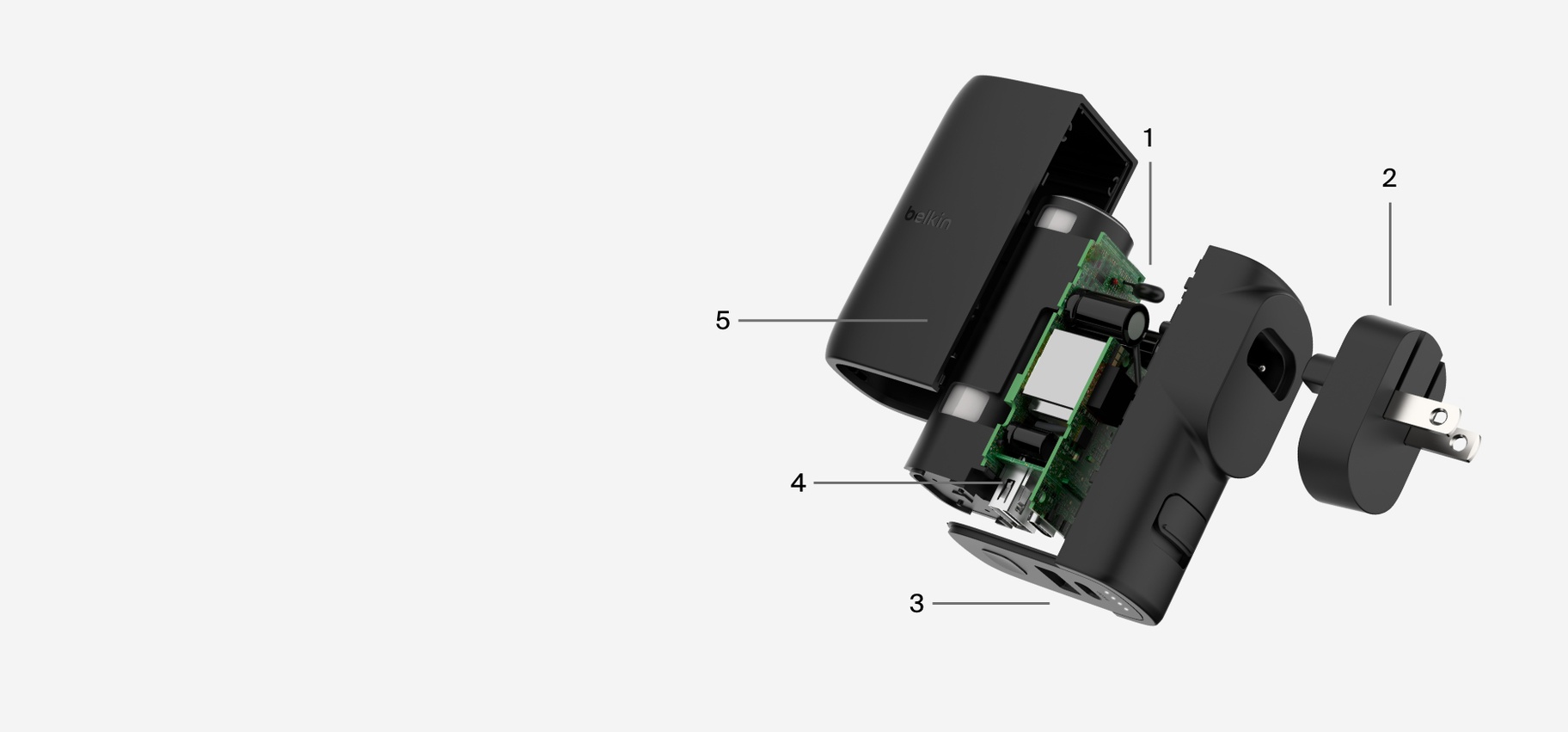 מטען קיר היברידי&nbsp;BoostCharge 25W + סוללת גיבוי 5K + ערכת מתאמים מבית Belkin