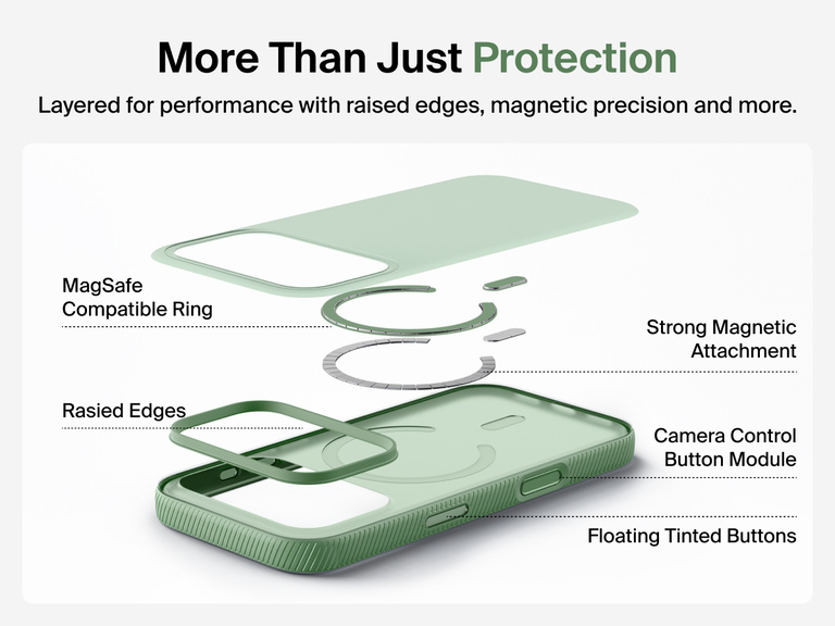 Belkin SheerForce Grip Series Case for iPhone 17 supports MagSafe and Qi2 wireless charging with strong magnetic alignment.
