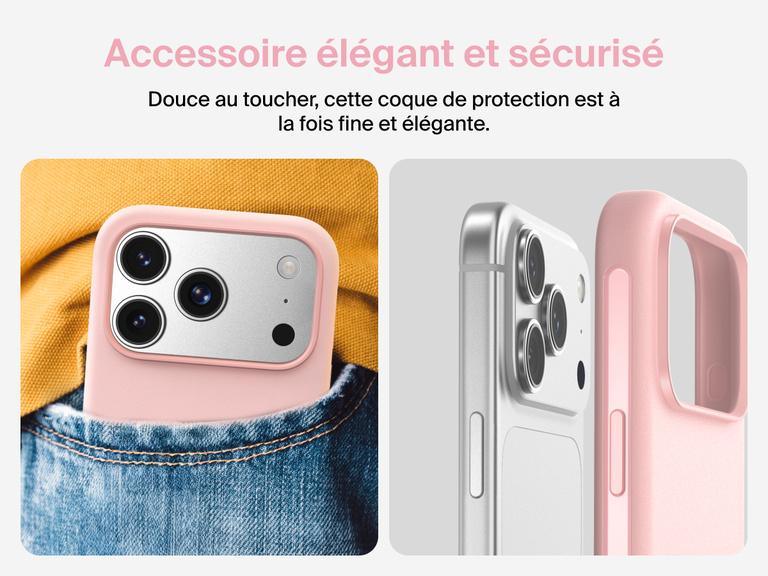 Coque de protection Belkin ScreenForce Protect&nbsp;Series pour iPhone&nbsp;17 avec bouton de contr&ocirc;le r&eacute;actif pour l'appareil photo et design en couches pour une protection durable, pr&eacute;cise et magn&eacute;tique.