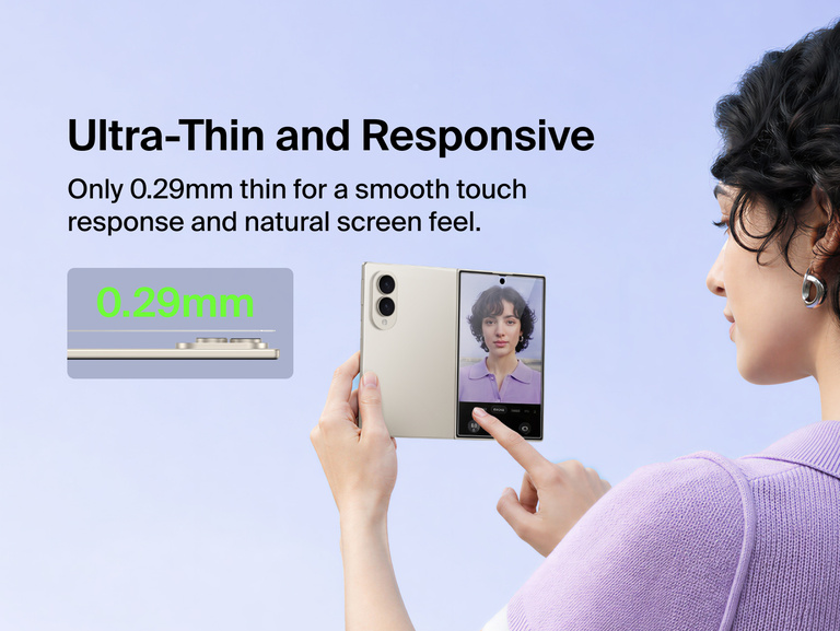 Belkin Titan SmartShield Anti-Reflective Screen Protector for Samsung Galaxy Z 8 delivers an ultra-thin 0.29 mm design with smooth touch response.