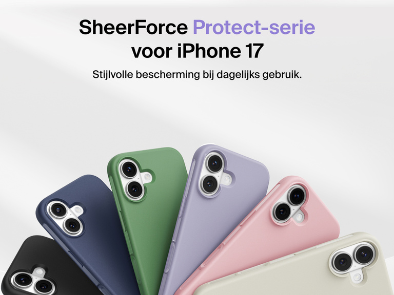 Dun en duurzaam Belkin ScreenForce Protect-hoesje voor dagelijkse bescherming van je iPhone 17.