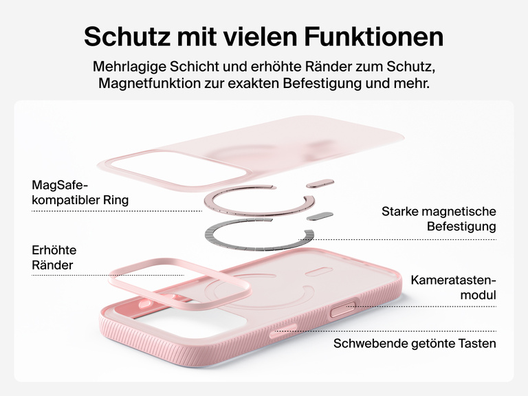 Belkin SheerForce Grip Series Case for iPhone 17 supports MagSafe and Qi2 wireless charging with strong magnetic alignment.