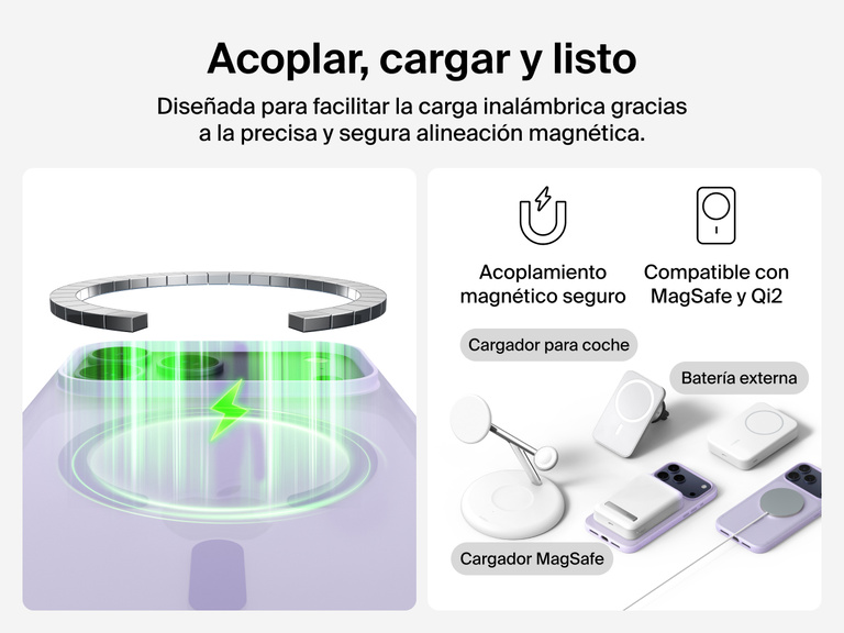 Close-up of Belkin SheerForce Grip Series Case for iPhone 17 with textured edges for secure, comfortable handling.