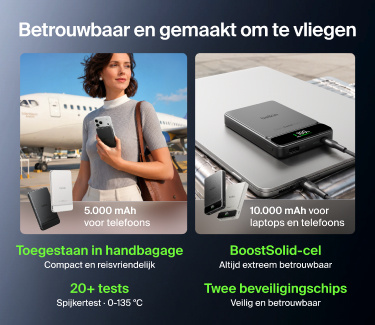 Snel opladen met powerbanks met USB-C-kabel en -poort