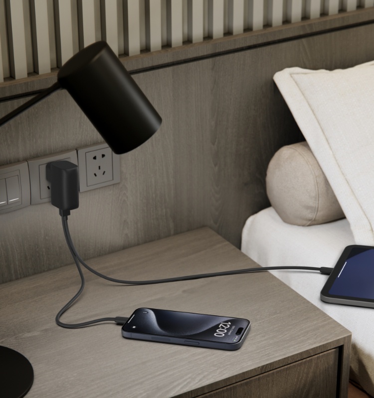 Belkin BoostCharge Hybrid Wall Charger 25W + Power Bank 5K, 2-in-1 Portable Charger w/ USB-C PD3.0 Port & USB-A Port - Travel-Friendly, Dual-Port Charging Device - Black | Belkin